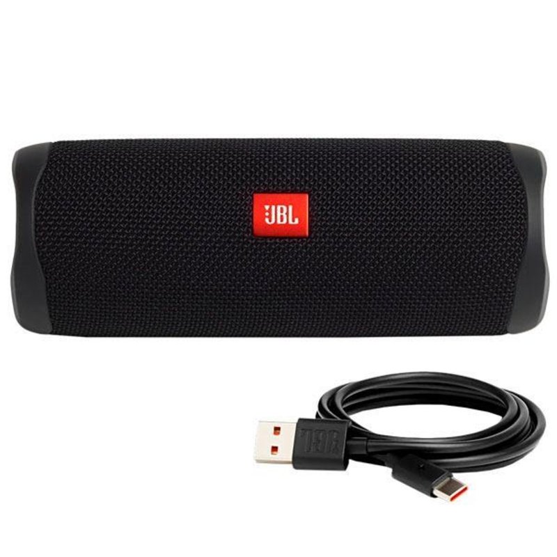 caixa portatil jbl flip 5 bluetooth 20w preta prova d agua 500