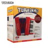acordeon infantil turbinho 104 rg vermelho e verde 8 baixos e 17 teclas 1603