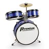 bateria premium acustica infantil dx10j azul com baqueta e banco 3110