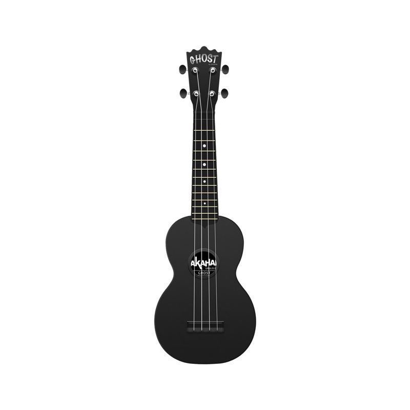 ukulele akahai ghost soprano volcano rocks preto fosco com capa 1668