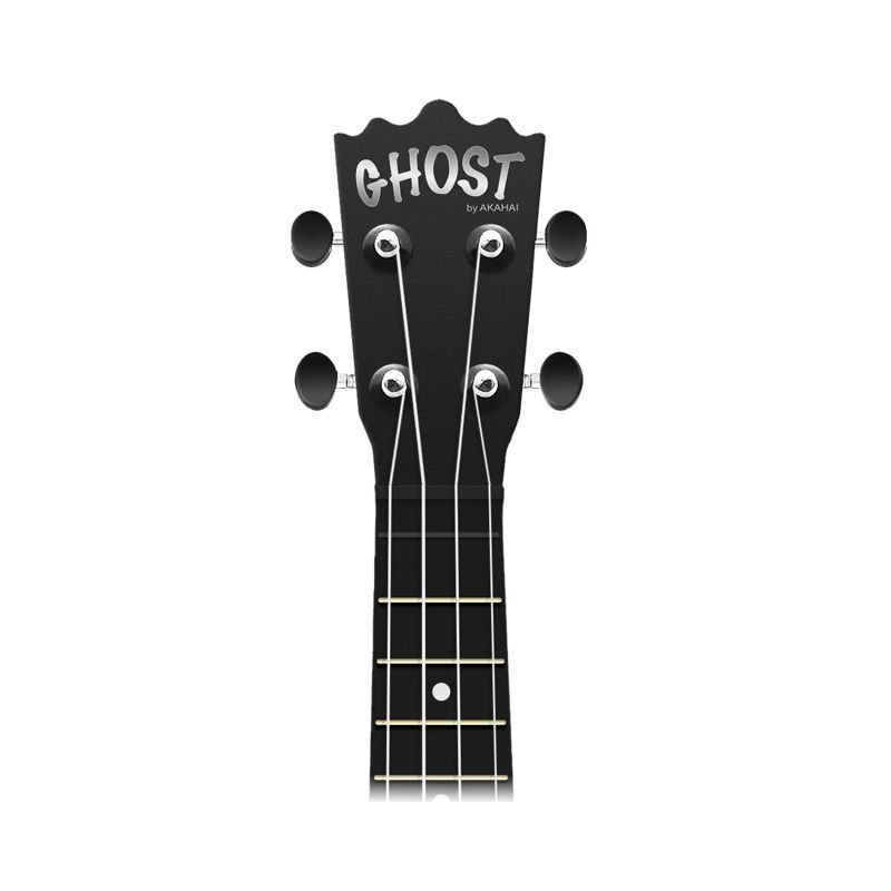 ukulele akahai ghost soprano volcano rocks preto fosco com capa 1669