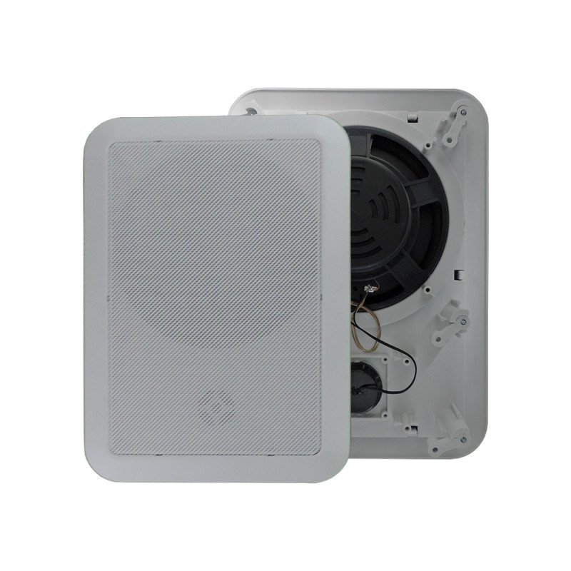 arandela retangular fiamon com tweeter piezo alto fal 6 woofer 50w rms 8 ohms branca 1745