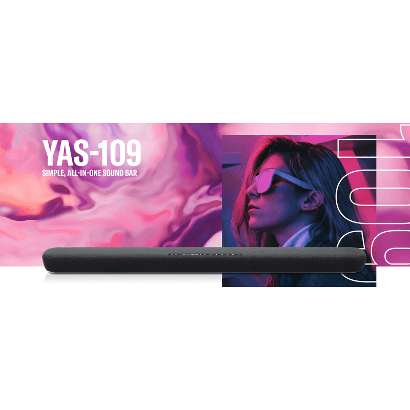 barra soundbar yamaha yas 109 3d surround bluetooth controle de voz alexa 120w preto 2635