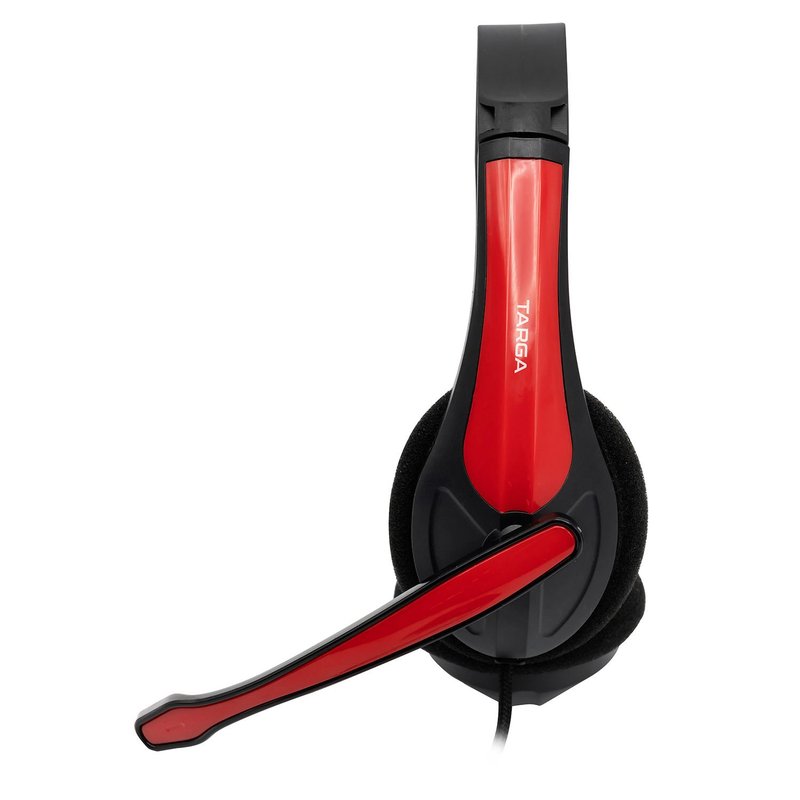 fone de ouvido gamer headset targa ph 250 preto com vermelho 1628