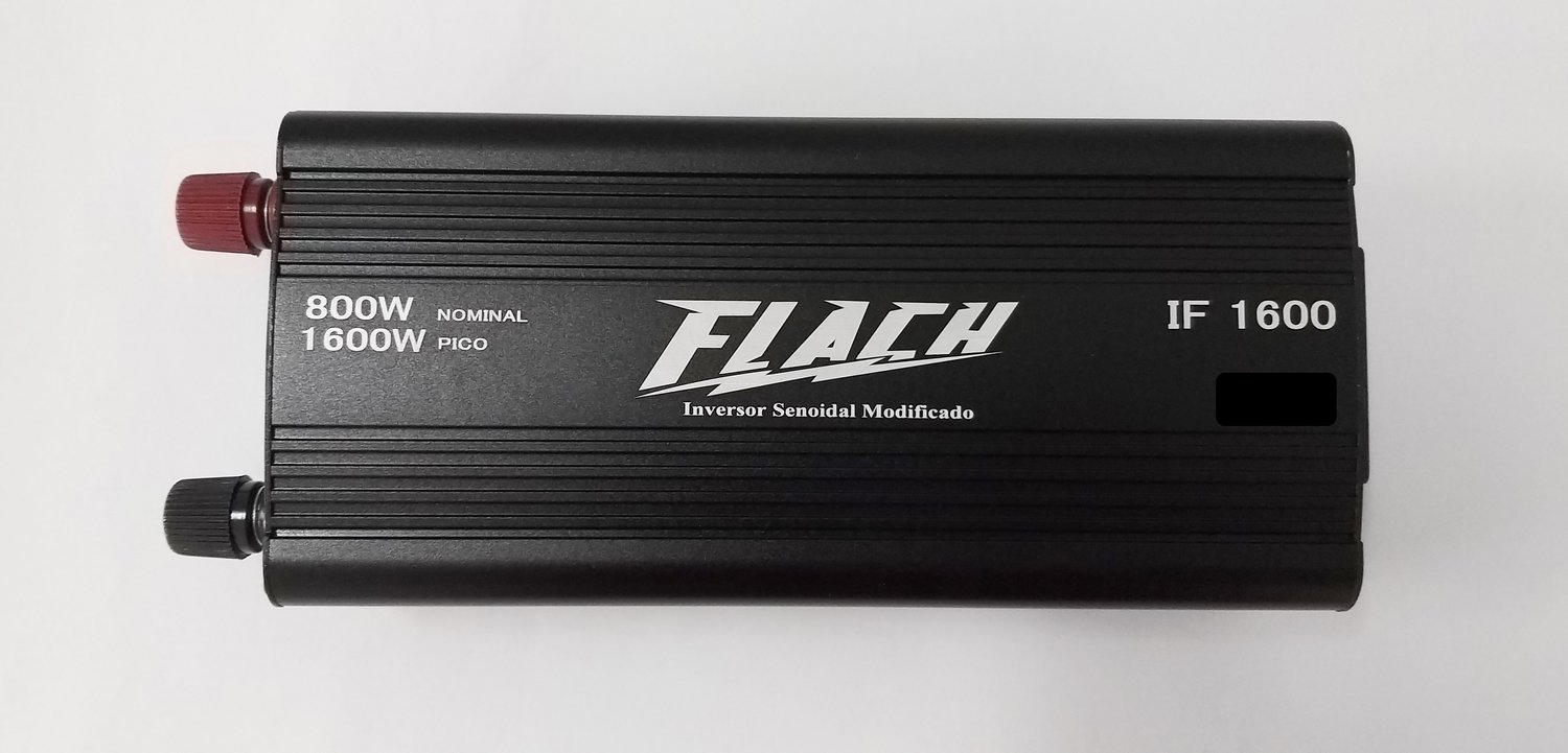 Inversor Flach IF1600-1 800W Semi Senoidal 12V/220V Preto