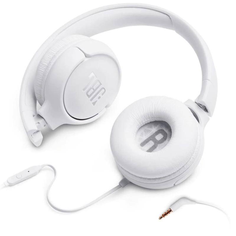 fone de ouvido jbl tune 500 headphone com fio e microfone branco 1699