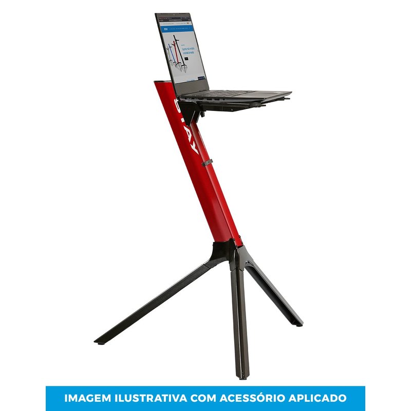 estante suporte de teclado stay compact 70cm preto com capa 2449