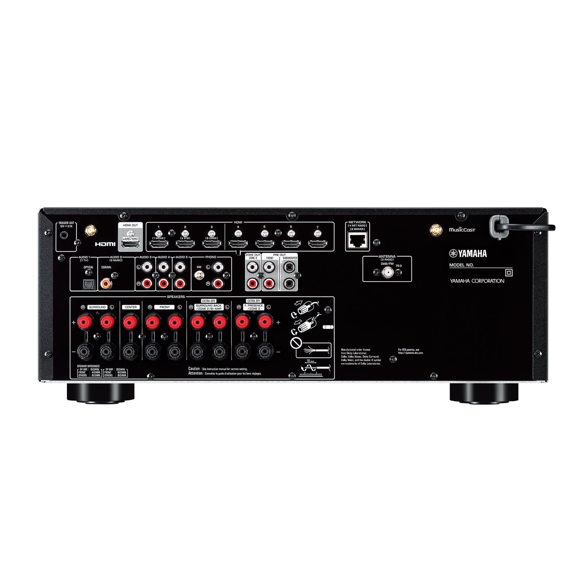 Receiver Yamaha RX-V6A 7.2 Dolby Atmos 8k 110V MusicCast WiFi