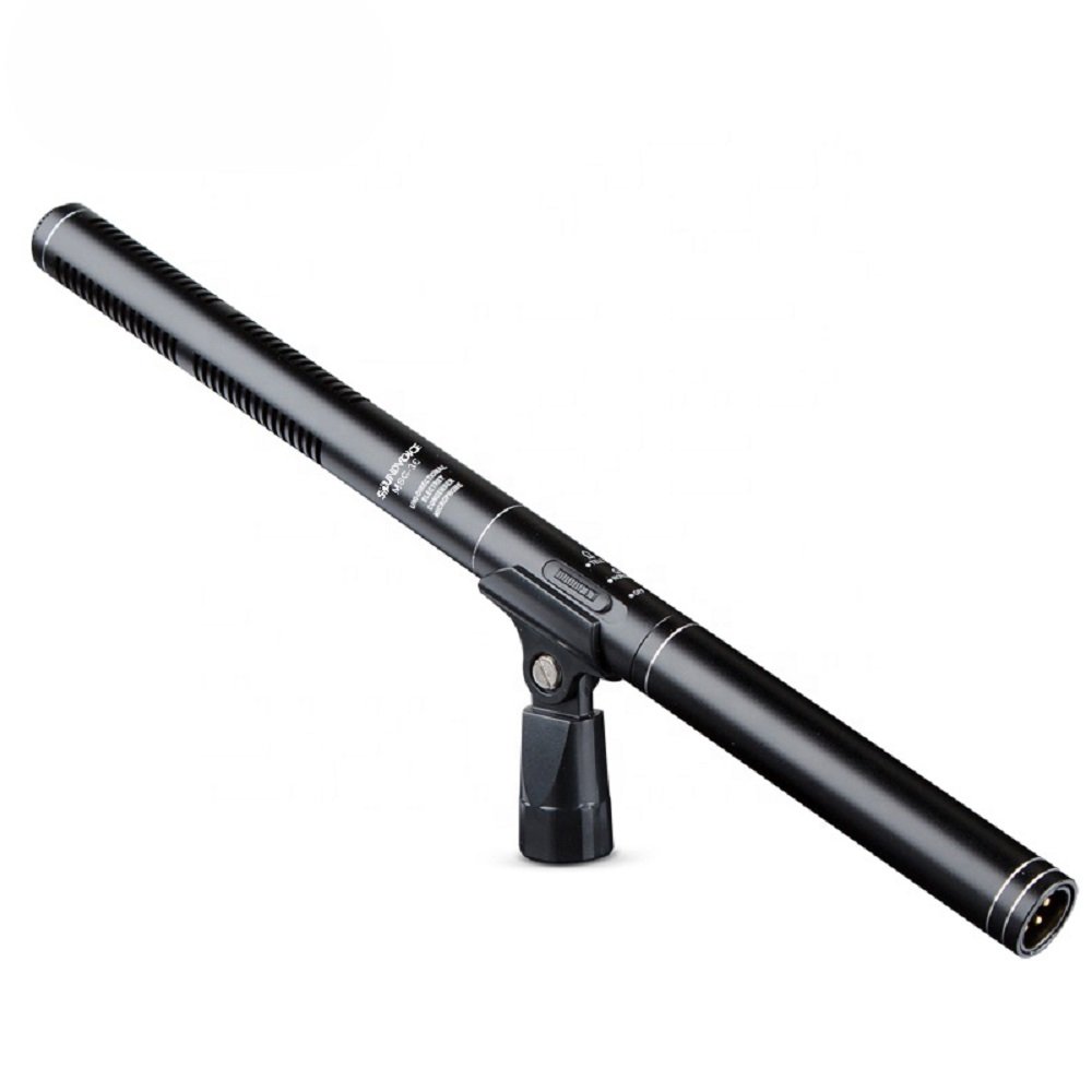 Microfone Soundvoice MSG36 Shotgun super uni-direcional boom com