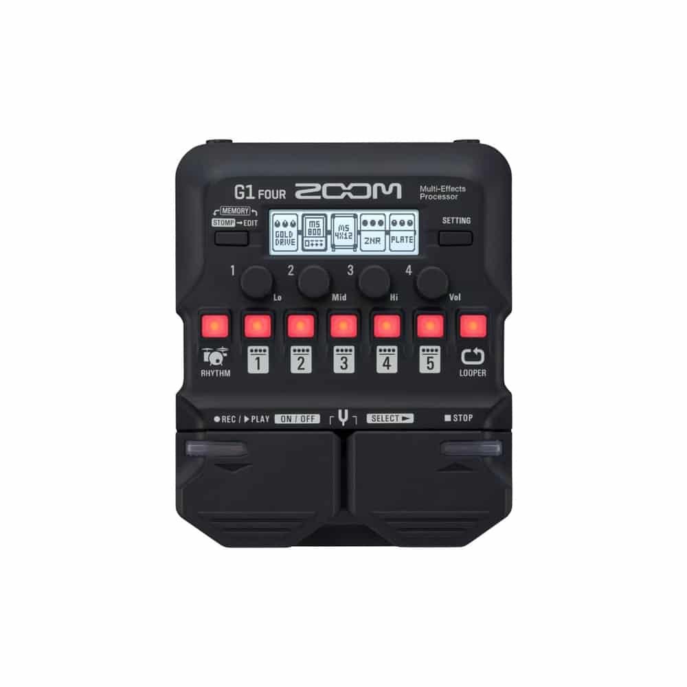 Pedaleira De efeitos Zoom G1 Four para Guitarra com Fonte