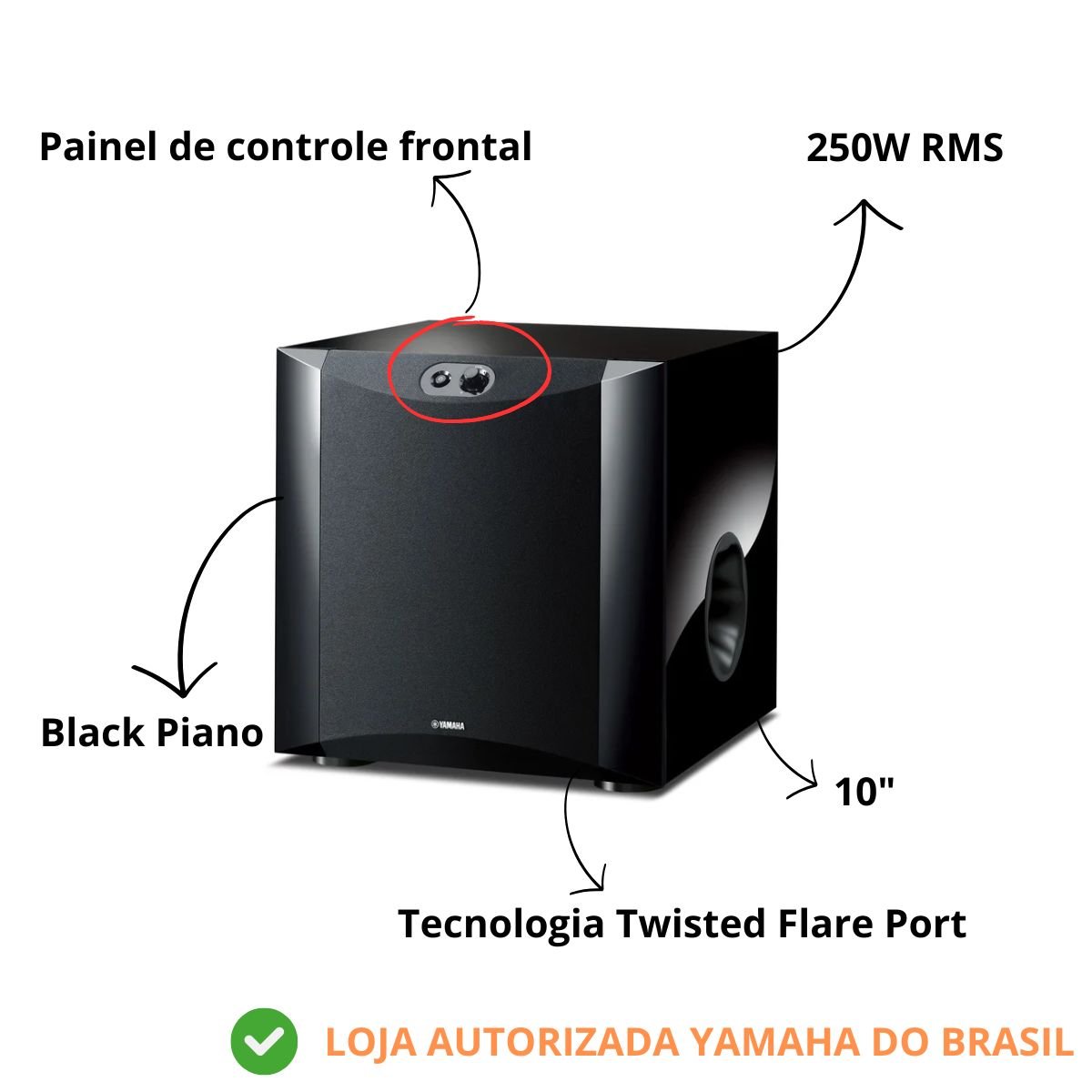 Subwoofer Ativo Yamaha NS-SW300 10