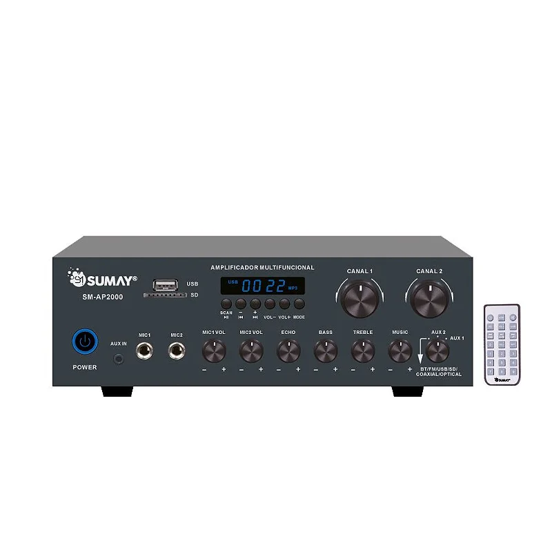 amplificador de udio stereo sm ap2000 2 0 200w bivolt sumay wlz132z10g